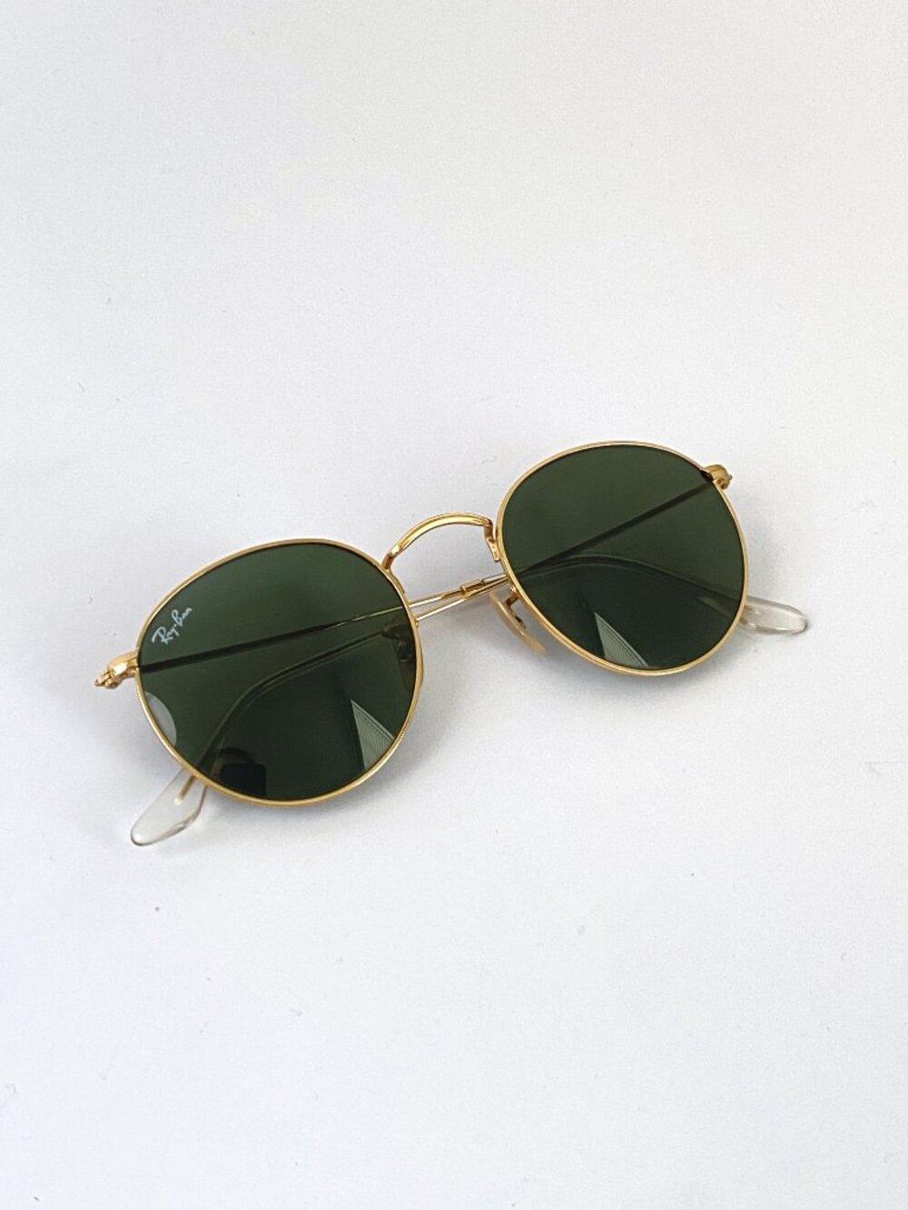 Ray-Ban Round Metal Sunglasses | Gold Frame + Black Green G-15 Lens - Picture 11 of 11